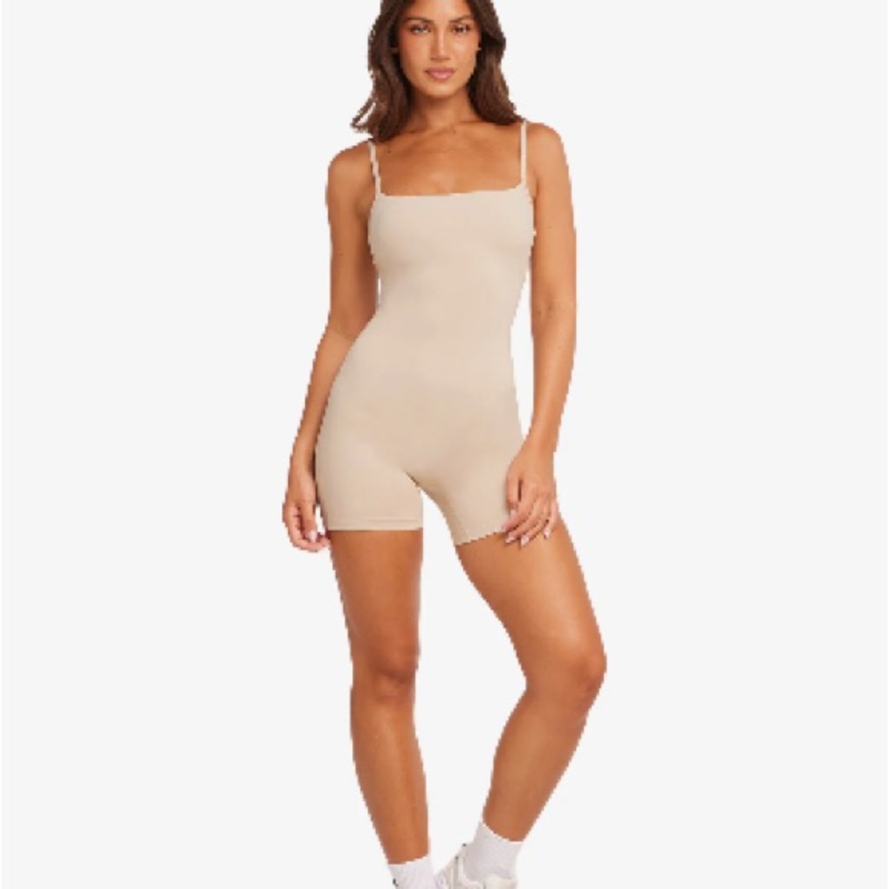 CSB form staple playsuit in fawn